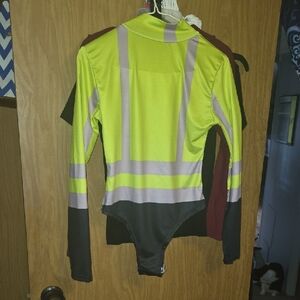 High-Visibility Yellow Long-Sleeve Bodysuit